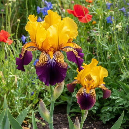 Golden violet bearded - violet,